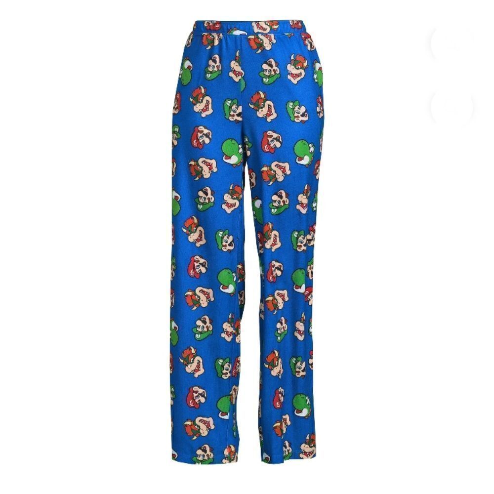 Mario & Friends Print Soft Comfy Lounge Pajama Sleep Pants, Size S